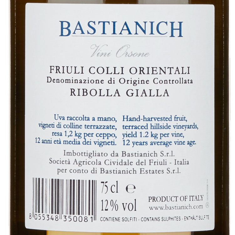 Friuli Colli Orientali Ribolla Gialla DOC 2024 - Bastianich