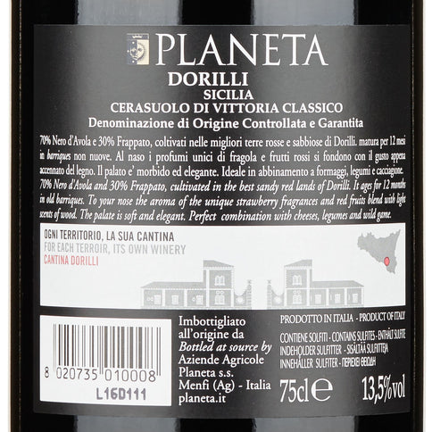 Cerasuolo di Vittoria Classico DOCG "Dorilli" 2022 - Planeta
