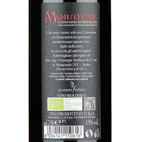 Cannonau di Sardegna DOC "Mamuthone" 2022 - Sedilesu