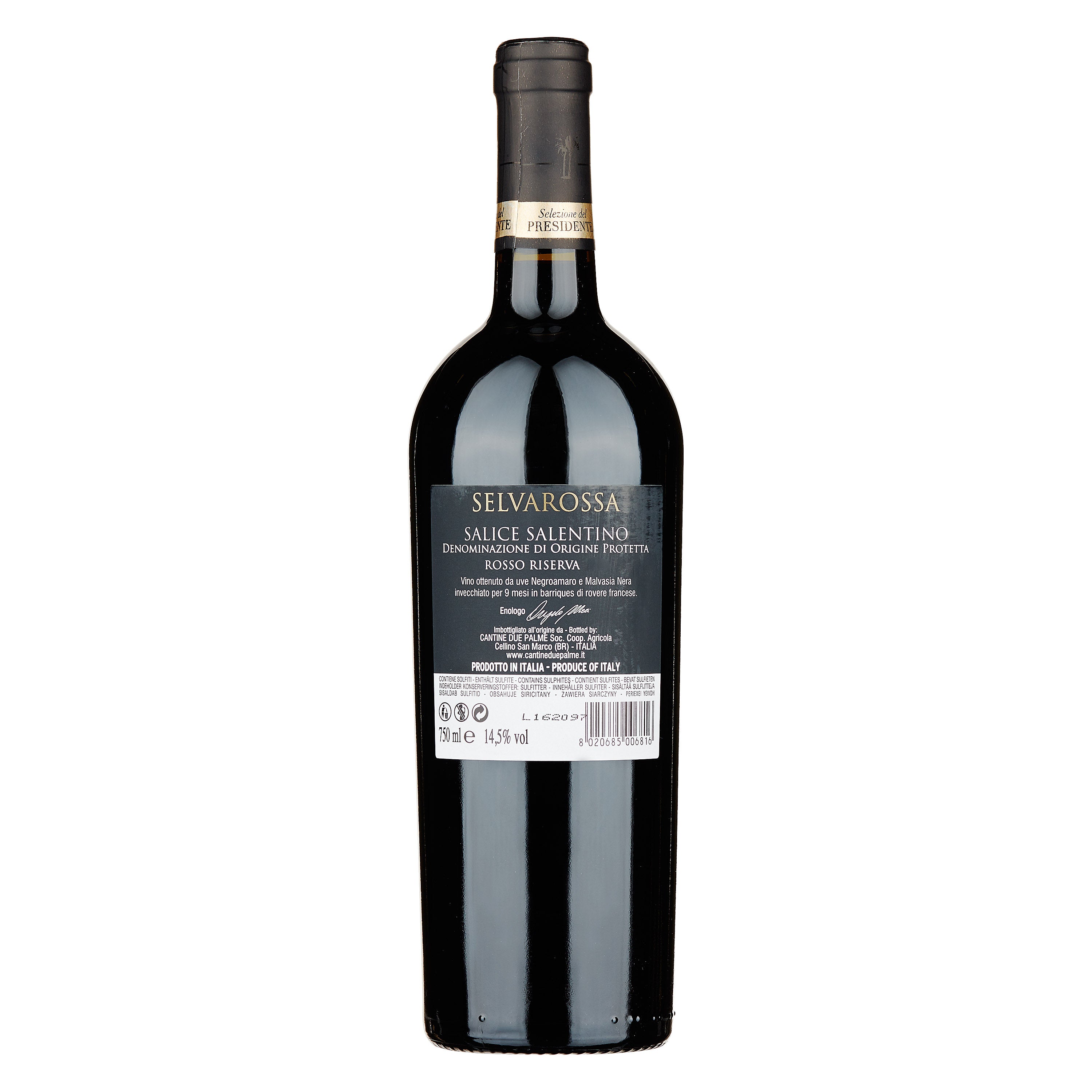 Salice Salentino Rosso Riserva DOP "Selvarossa" 2022 - Due Palme