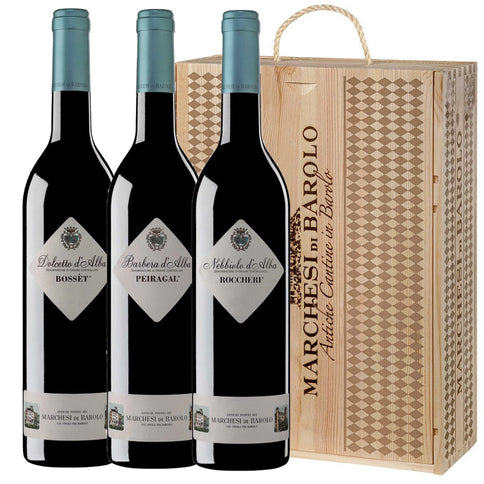 "Le Chicche" di Marchesi di Barolo (cassetta di legno 3 bottiglie)