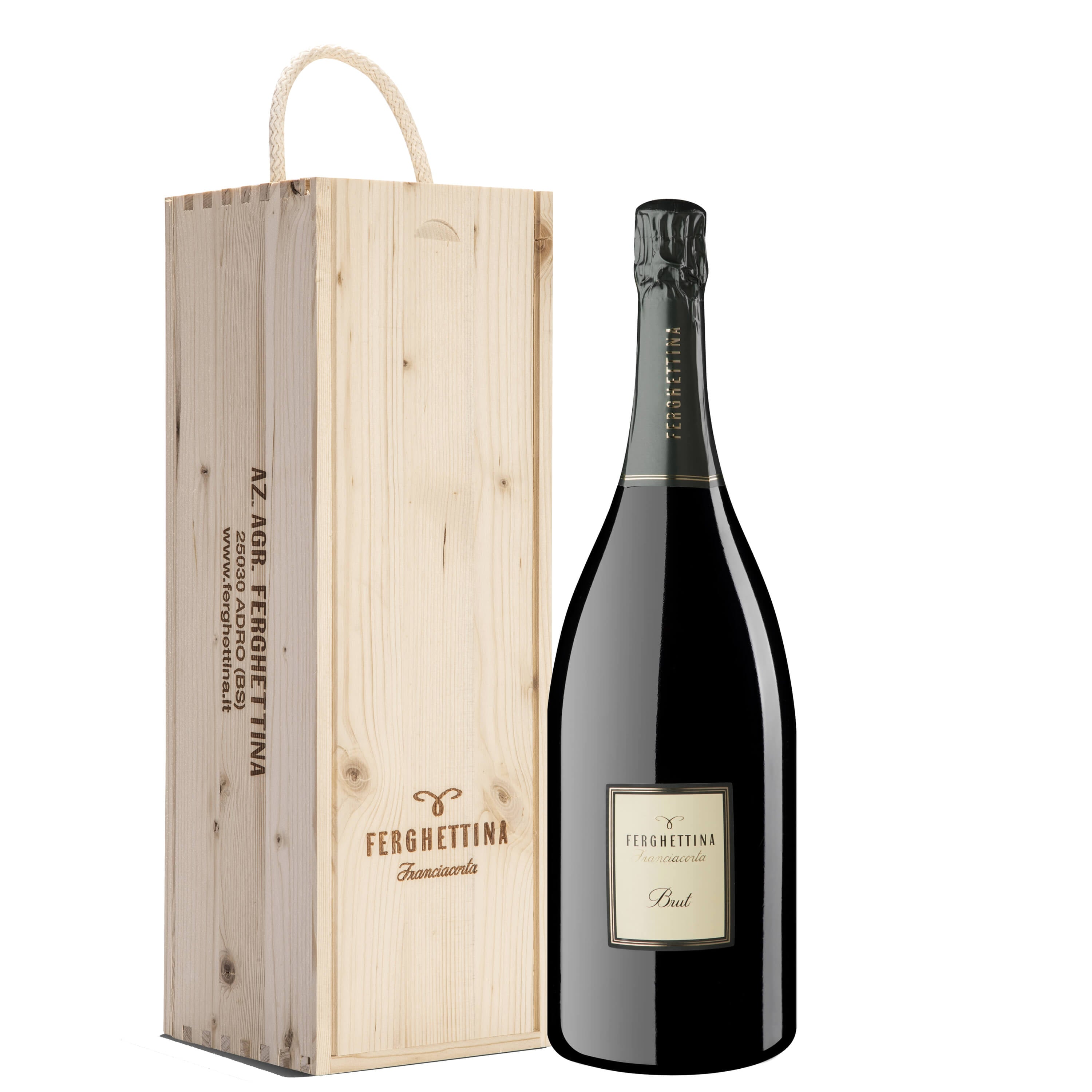 Franciacorta Brut DOCG Magnum - Ferghettina (cassetta di legno)